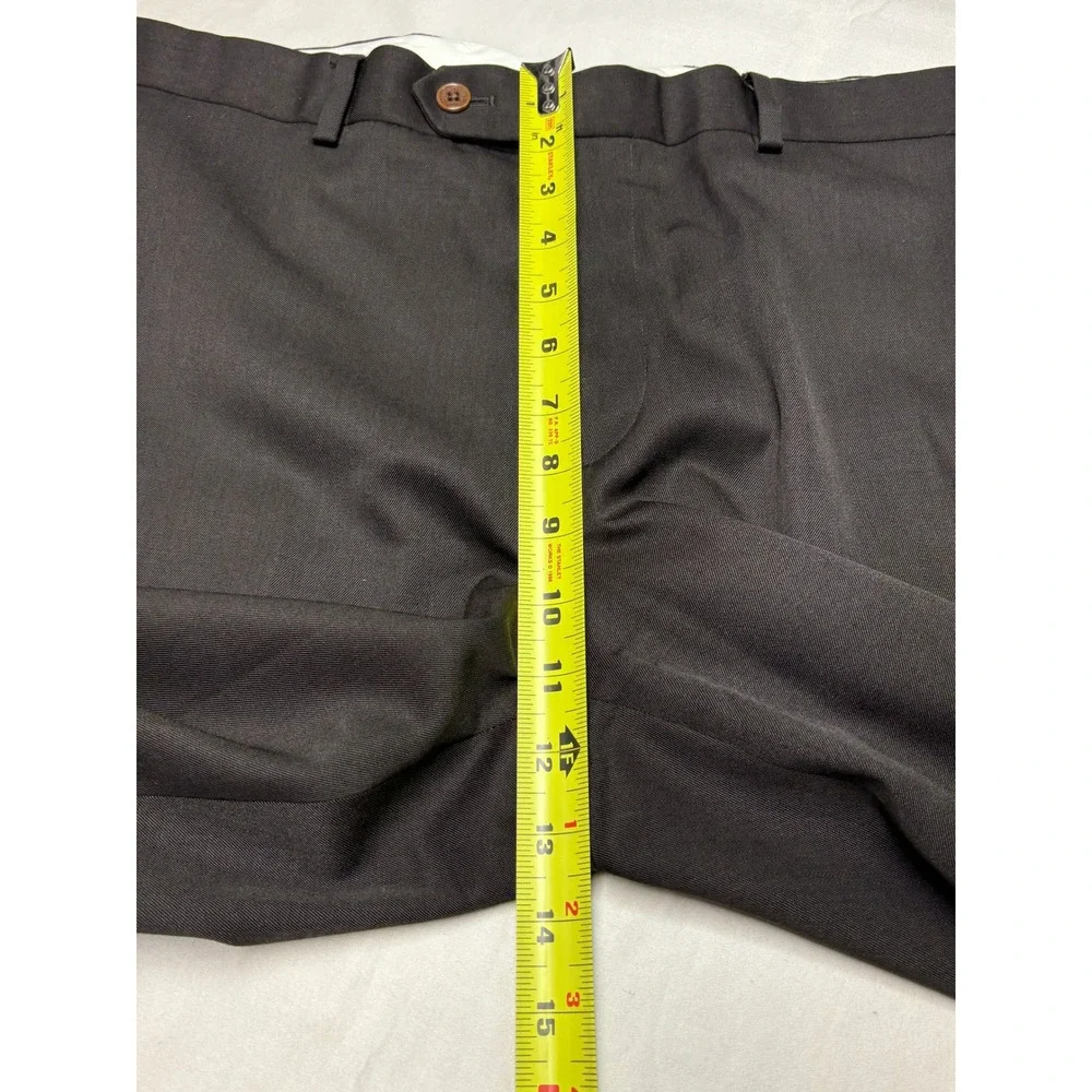 Brooks Brothers 1818 Madison Mens 35x30 Brown Wool Pleated‎ Dress Pants Trousers